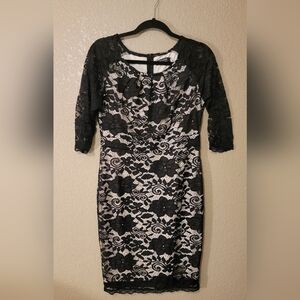 Fisoul Lined Lace Black 3/4 Sleeveless